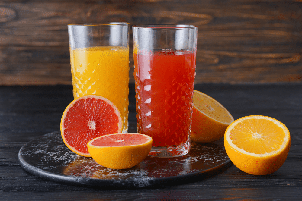 orange or grapefruit juice